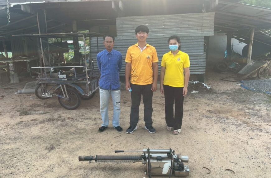 ดำเนินการพ่นยาเพื่อกำจัดแมลงปีกแข็ง เพื่อช่วยเหลือประชาชน